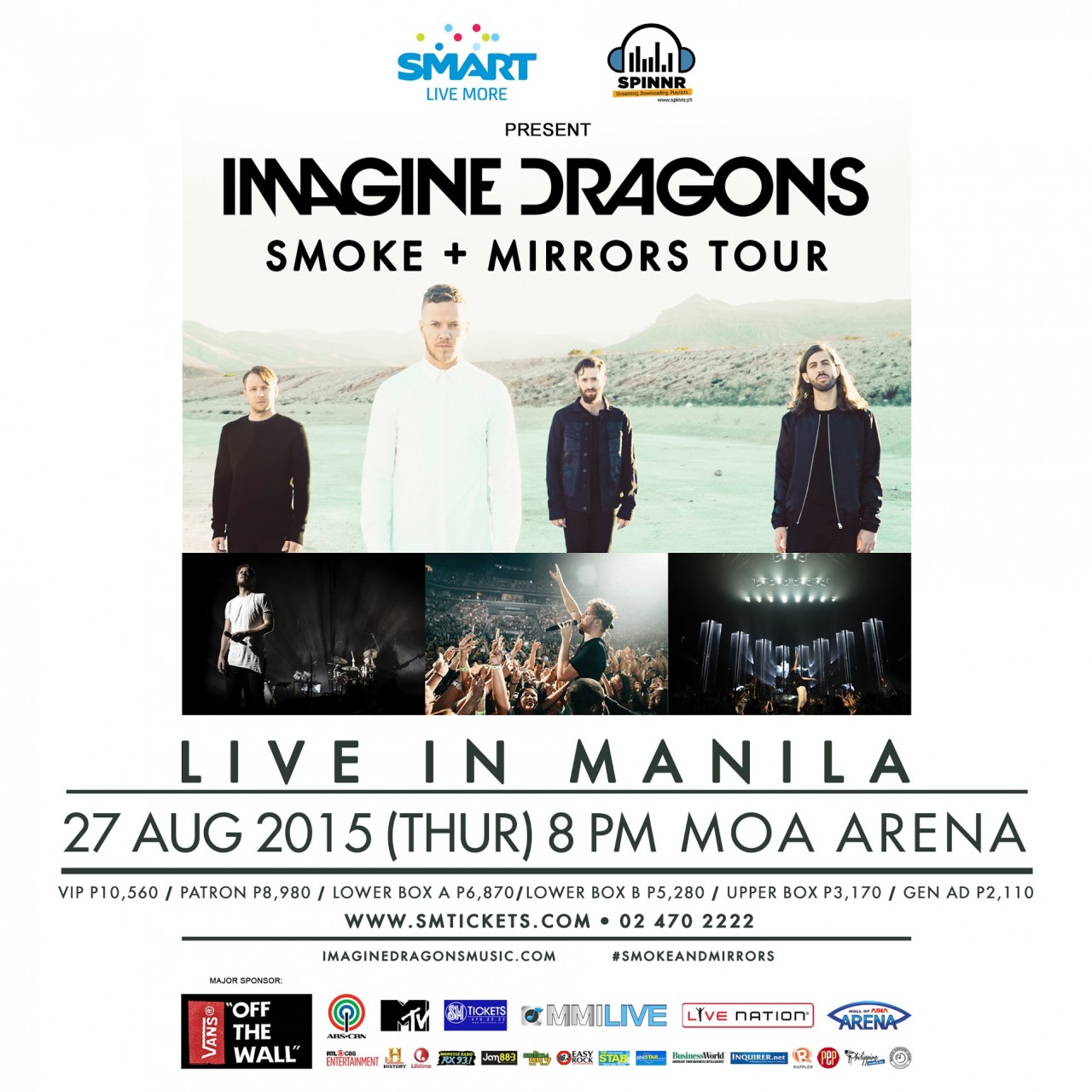 IMAGINE DRAGONS to perform live in Manila! SMOKE + MIRRORS TOUR