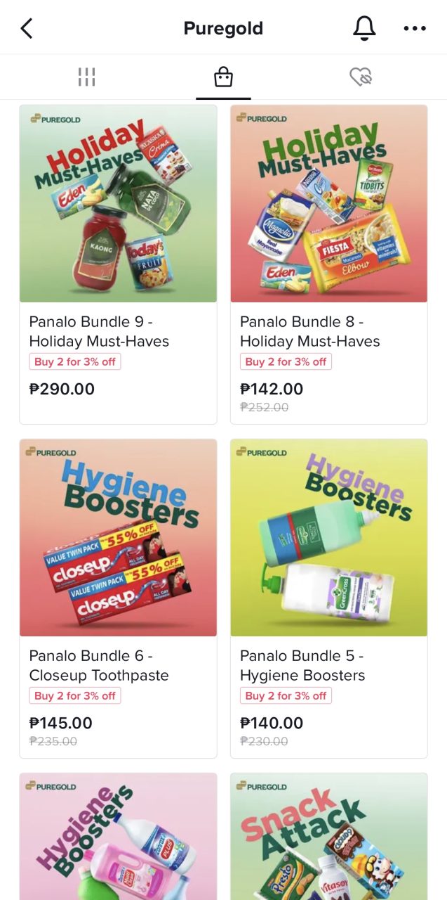 All netizens have to do is go to the official @puregoldph TikTok account and click to the shopping tab.