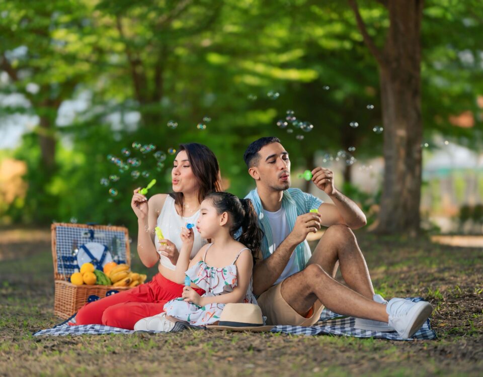 Family in an Open Park